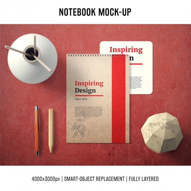 PSD gratuit notebook maquette modèle