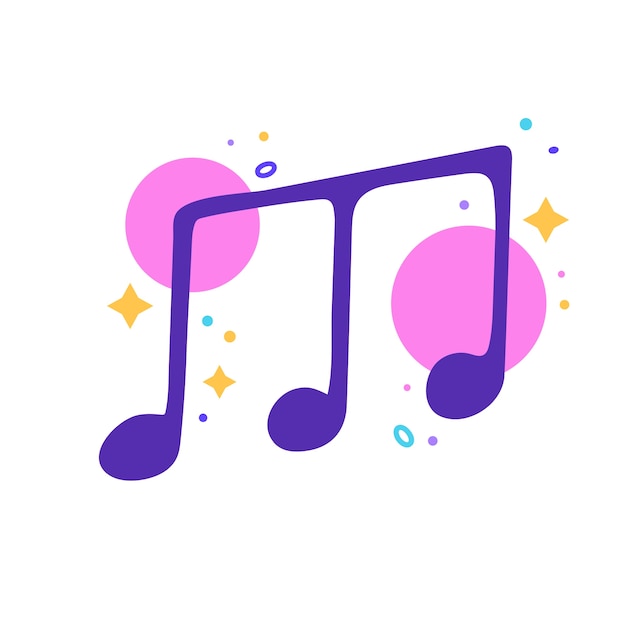 PSD gratuit notes colorées de musique