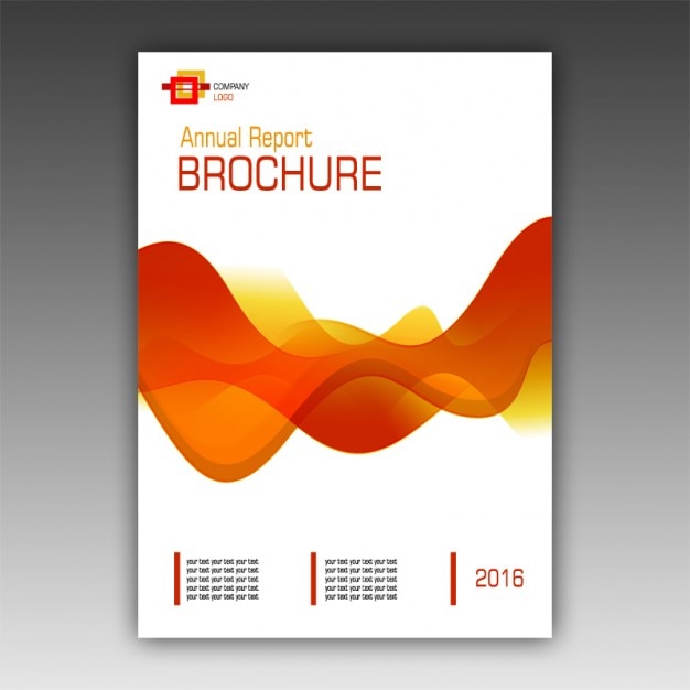 PSD gratuit orange brochure modèle