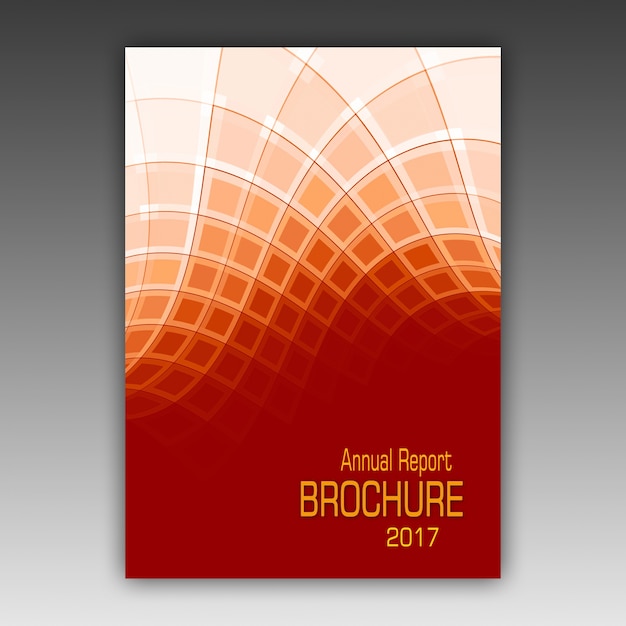 PSD gratuit orange brochure modèle