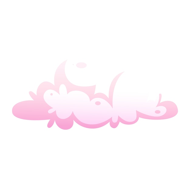 PSD gratuit ornement de nuage rose mignon