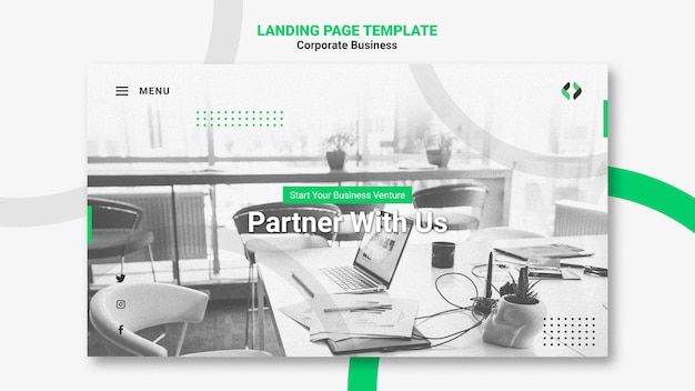 PSD gratuit page de destination de l'entreprise