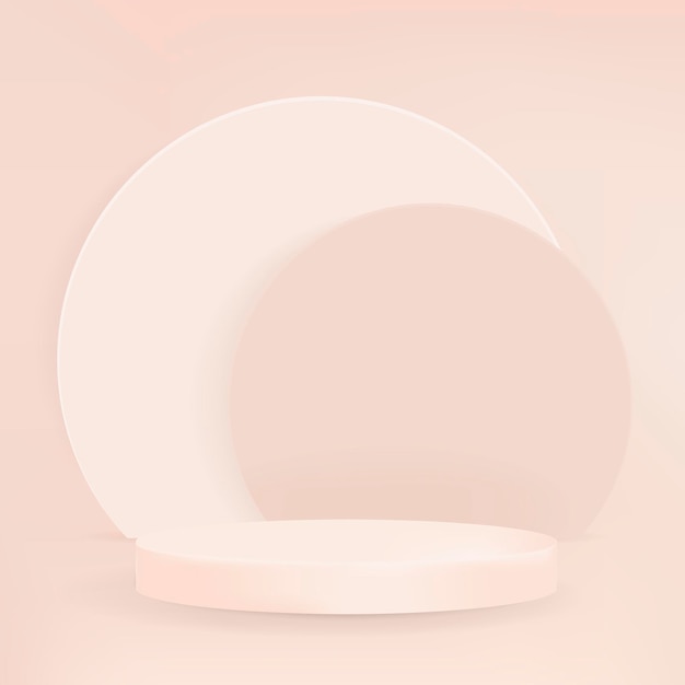 PSD gratuit podium d'affichage pastel 3d fond de produit minimal psd