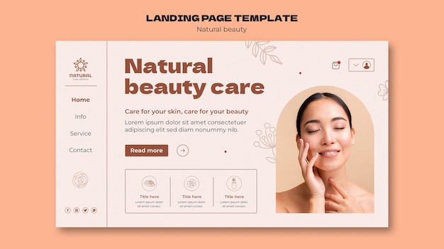 PSD gratuit projet de modèle de beauté naturelle