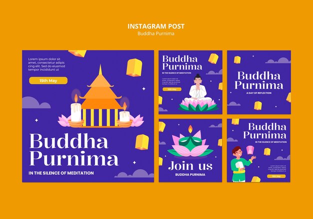 Projet de modèle de Bouddha Purnima