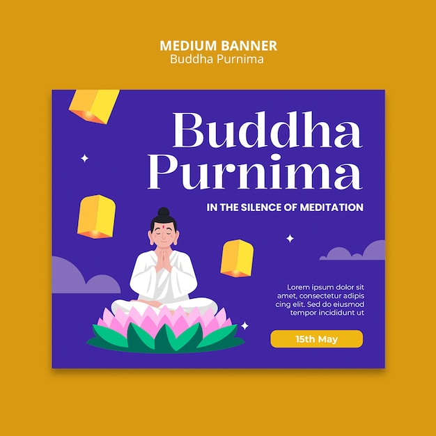 Projet de modèle de Bouddha Purnima