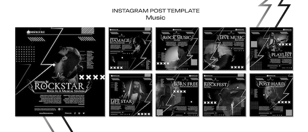 PSD gratuit publications instagram du festival de musique