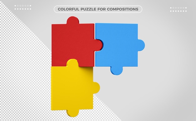 PSD gratuit puzzle coloré pour la journée des enfants