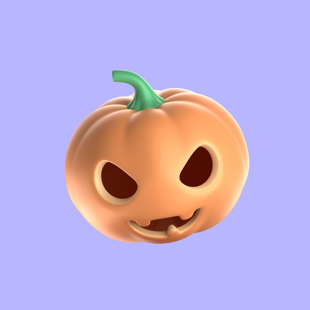 rendu 3d de l'icône halloween jack o lantern