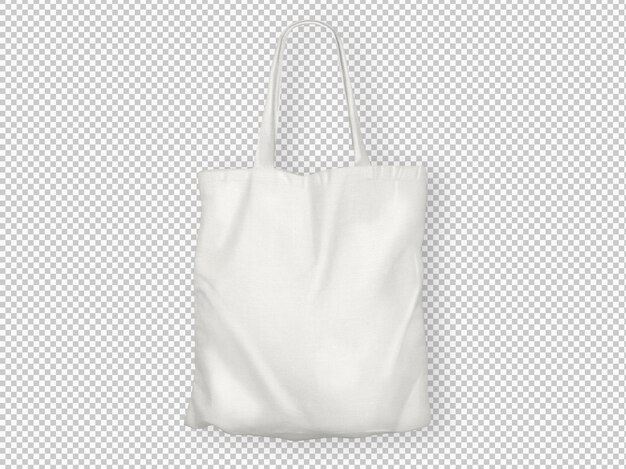 Sac fourre-tout blanc isolé