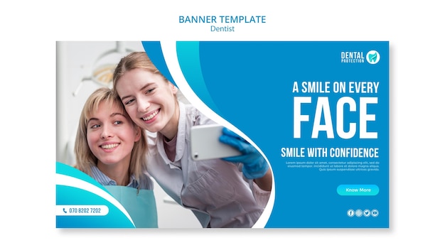 Un sourire sur chaque modèle de bannière de visage