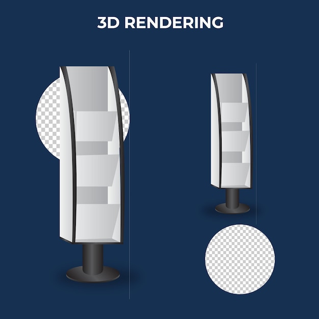 PSD gratuit stand rack affichage rendu 3d