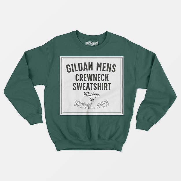 PSD gratuit sweat ras du cou pour homme gildan 03