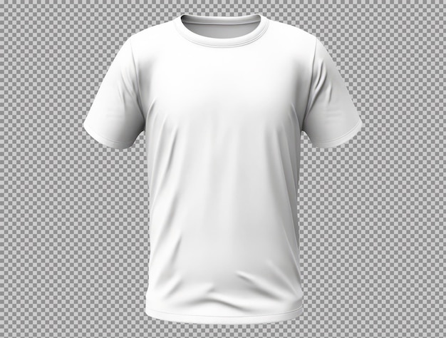 T-shirt blanc sur fond transparent