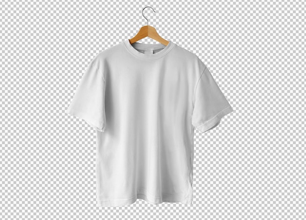 T-shirt blanc isolé avec cintre