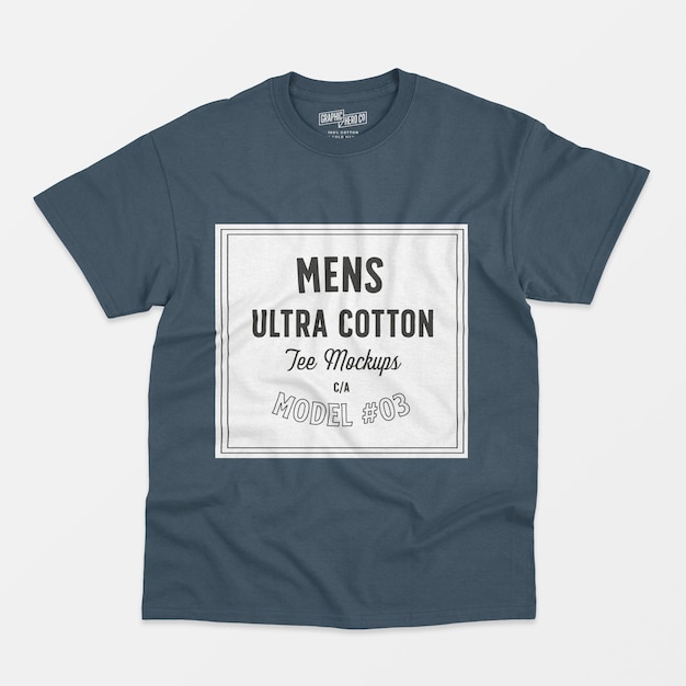 PSD gratuit t-shirt en coton ultra ultra pour hommes 03