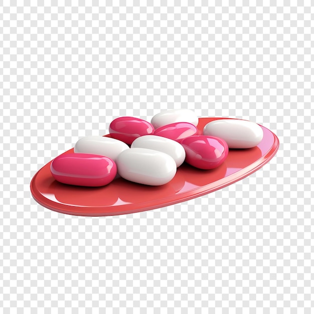 PSD gratuit tablette 3d drug health isolée sur un fond transparent