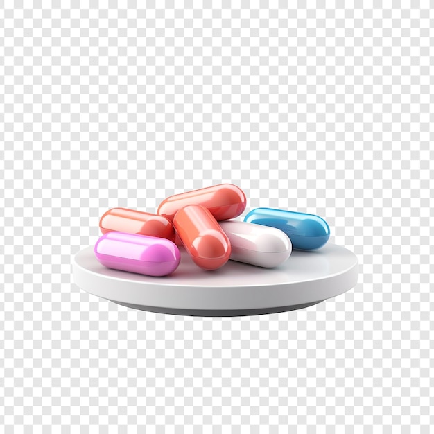 PSD gratuit tablette 3d drug health isolée sur un fond transparent