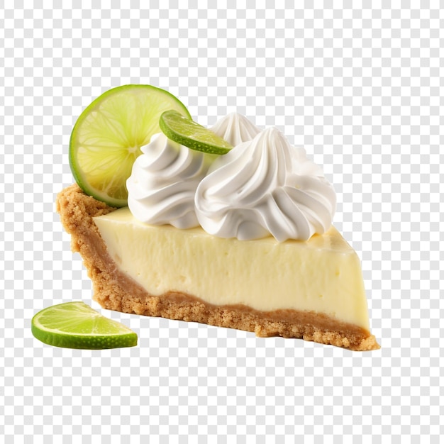 PSD gratuit tarte au citron vert isolé sur fond transparent