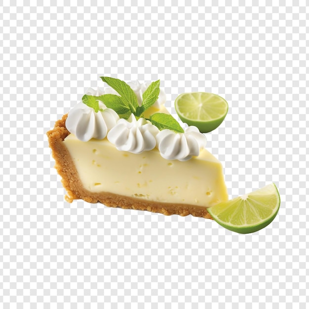 PSD gratuit tarte au citron vert isolé sur fond transparent