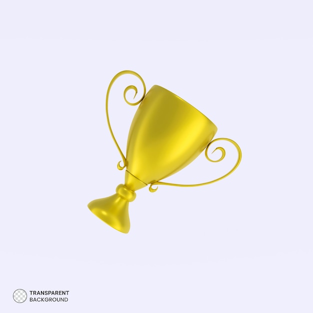 PSD gratuit trophée coupe icône isolé rendu 3d illustration