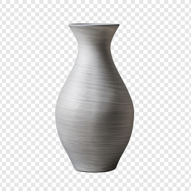 PSD gratuit un vase gris isolé sur un fond transparent