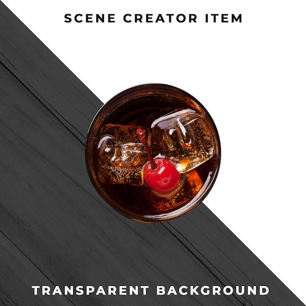 PSD gratuit verre à cocktail sur fond transparent