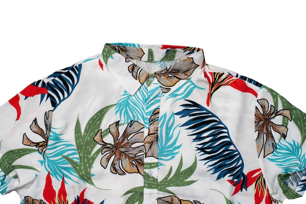 PSD gratuit vue de chemise hawaïenne avec motif