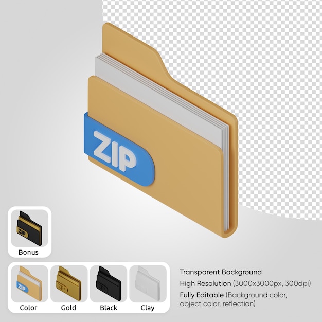 PSD grátis arquivo zip 3d