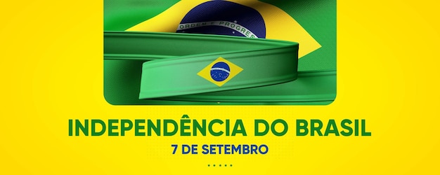 PSD grátis banner de mídia social independência do brasil 7 de setembro