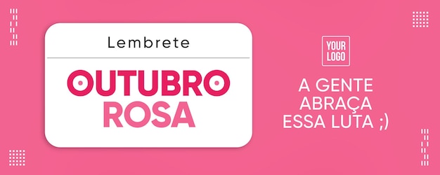 PSD grátis banner de mídia social lembrete de campanha de outubro rosa no brasil