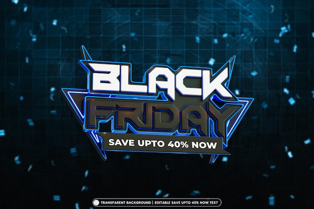 PSD grátis banner de promoção da black friday com texto editável