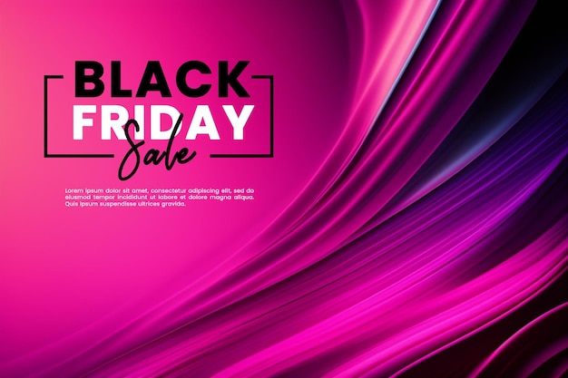 PSD grátis banner de venda da black friday em pink amp black para mídias sociais e fins comerciais