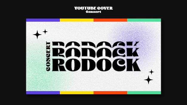 Capa colorida do youtube de show divertido