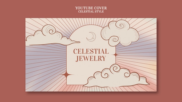 PSD grátis capa do youtube estilo celestial