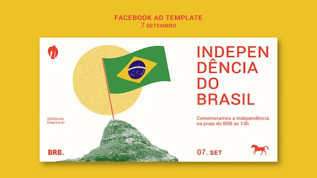 PSD grátis design de anúncio do facebook do dia da independência do brasil