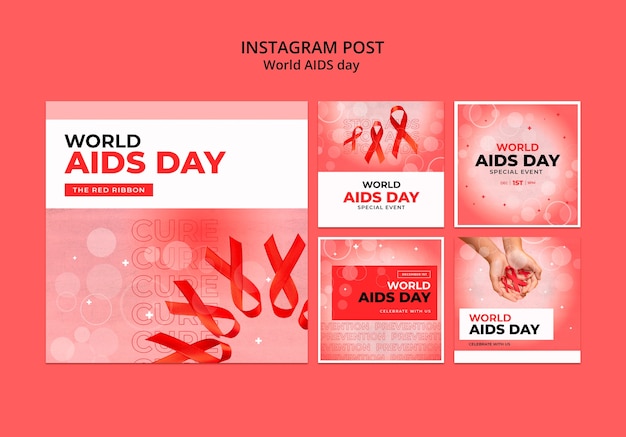 Design de modelo do Dia Mundial da AIDS