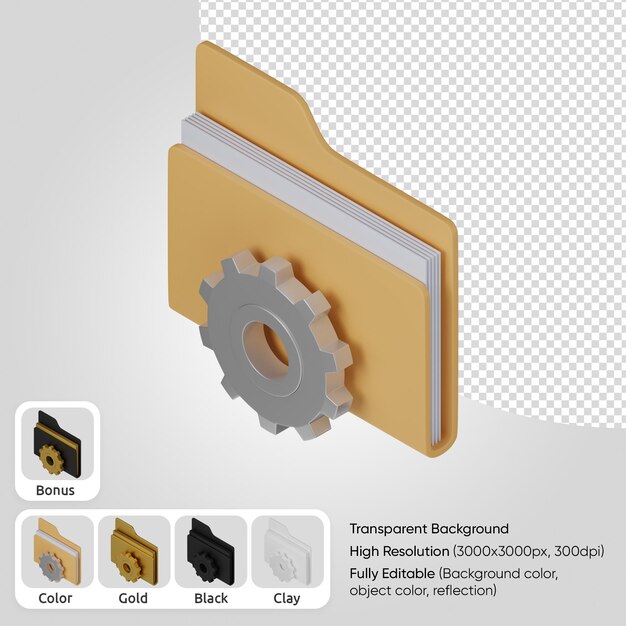 edição de pastas 3D