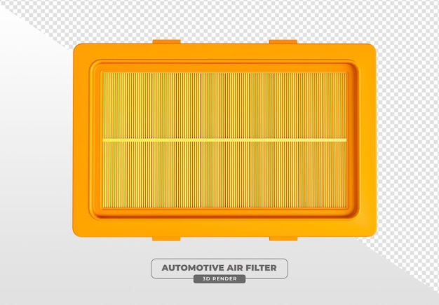 PSD grátis filtro de ar automotivo em renderização 3d com fundo transparente