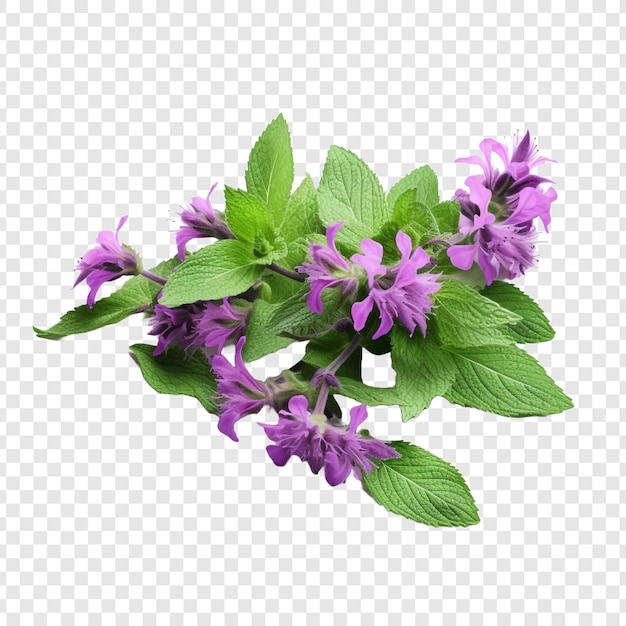 PSD grátis flor de hortelã png isolada em fundo transparente