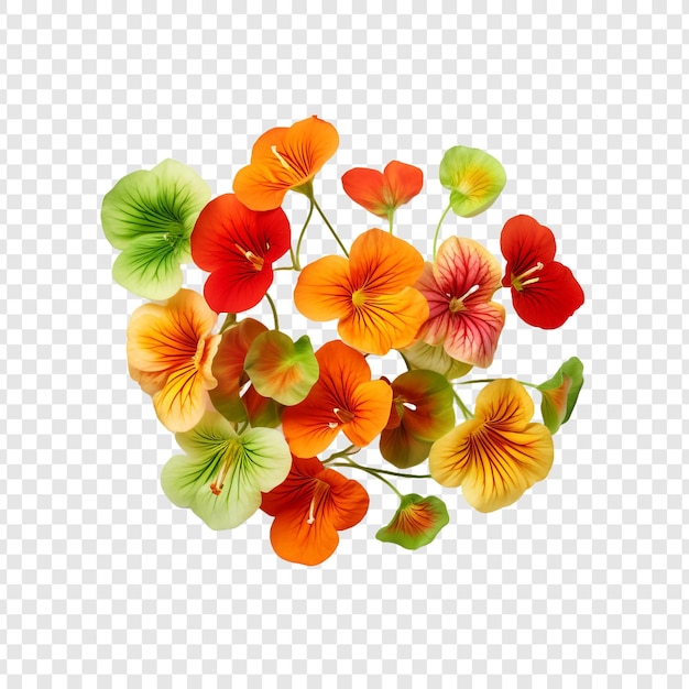 PSD grátis flor de nasturtium isolada em fundo transparente