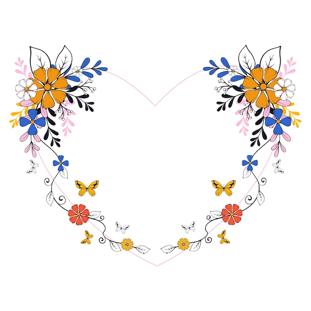 PSD grátis floral frame