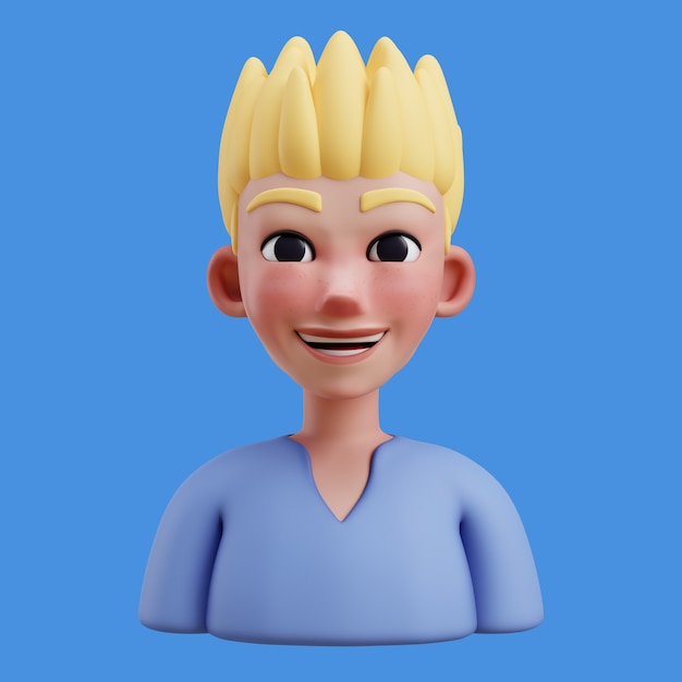 PSD grátis ilustração 3d com avatar on-line