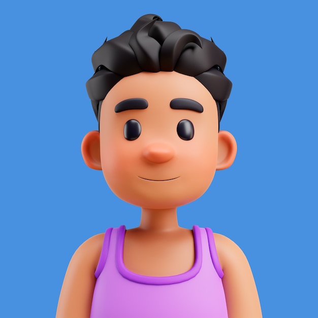 PSD grátis ilustração 3d de avatar ou perfil humano