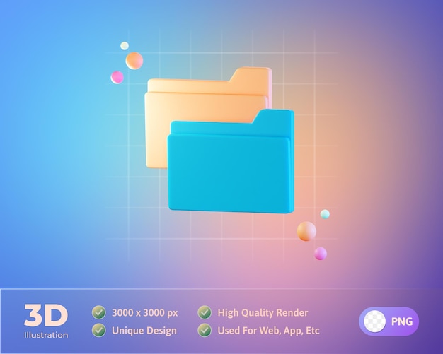 PSD grátis ilustração de ícone 3d de informações de arquivos de dados