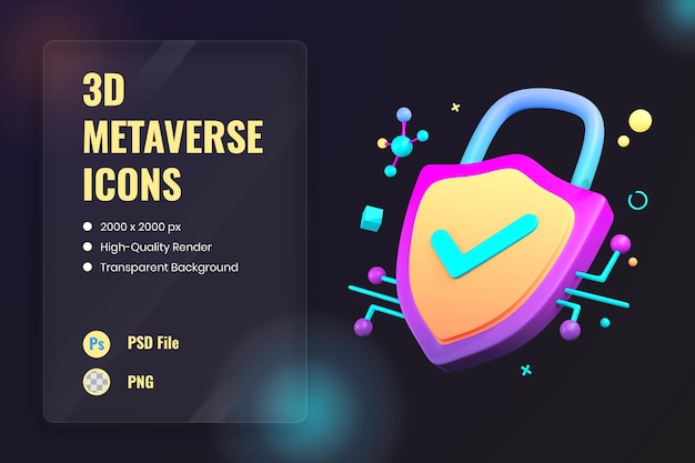 PSD grátis ilustração de ícone 3d perfil de privacidade de segurança cibernética