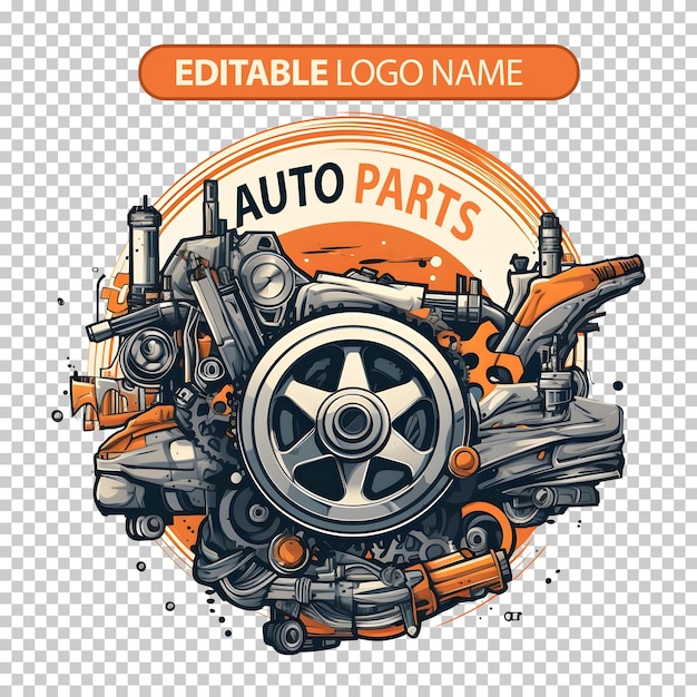 logotipo de peças de automóveis psd