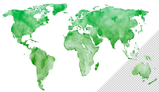 PSD grátis mapa do mundo em aquarela azul