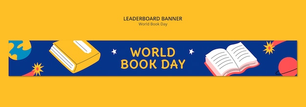 Modelo de banner da tabela de classificação da celebração do Dia Mundial do Livro