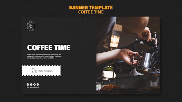 PSD grátis modelo de banner para café da manhã